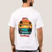 Kerst T-shirt voor surfers (Achterkant)