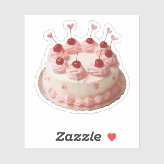  kerst taart sticker (Vel)