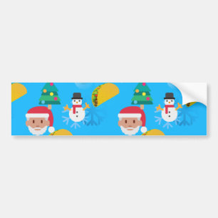 kerst taco emoji bumpersticker