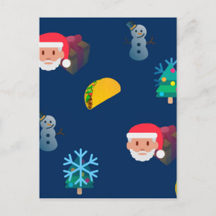 kerst taco emoji feestdagenkaart