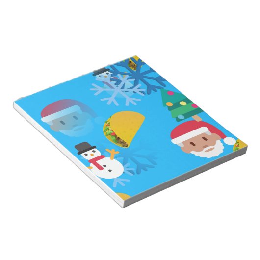 kerst taco emoji notitieblok (Schuin)