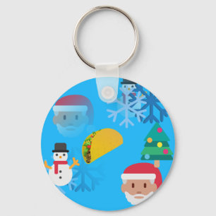 kerst taco emoji sleutelhanger