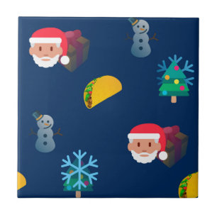 kerst taco emoji tegeltje