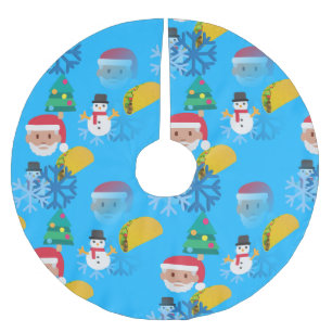 kerst taco emoji xmas tree skirt kerstboom rok