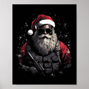 Kerst Tactische Kerstman Gift Idee Poster