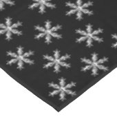 Kerst tafelkleed, sneeuwvlokken, zwart tafelkleed (Gekanteld)