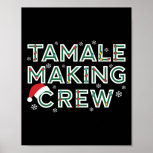 Kerst Tamale Maken Bemanning Mexicaans Eten Famili Poster