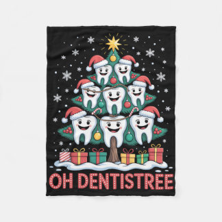 Kerst Tandarts Team Oh Dentistree Fleece Deken