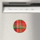 Kerst Tartan Magnet Magneet (Insitu (Vaatwasser))