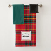 Kerst Tartan Plaid familienaam Bad Handdoek (Insitu)