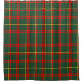 Kerst-Tartan Rood Groen Geruit Douchegordijn (Voorkant)