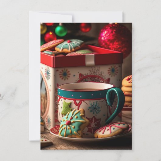 Kerst Tea Party bij oma's huis Kaart (Voorkant)
