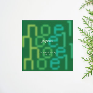 KERST TECH LETTERTYPE JOYEUX NOEL FEESTDAGENKAART