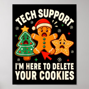 Kerst Tech Ondersteuning Hier Om Cookies Te Verwij Poster
