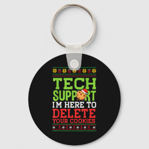 Kerst Tech Ondersteuning Hier Om Cookies Te Verwij Sleutelhanger