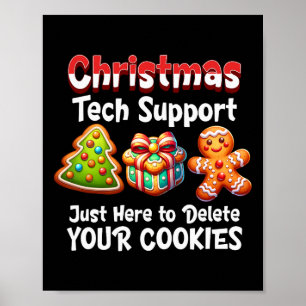Kerst Tech Support Hier Om Cookies Te Verwijderen Poster