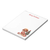 Kerst teckel hond vakantie koekjes notitieblok (Gedraaid)