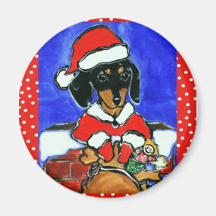 Kerst Teckel Magneet