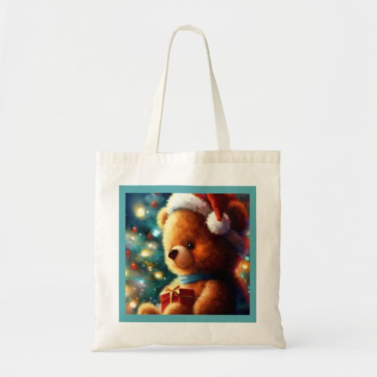 Kerst Teddy Bear 3 Tote Bag (Voorkant)