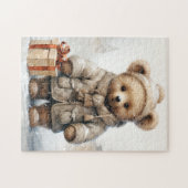 Kerst Teddy Bear Puzzel (Horizontaal)