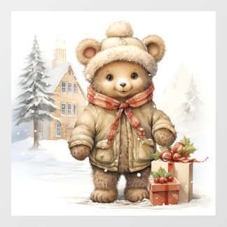 Kerst Teddy Bear Venster Cling Raamsticker