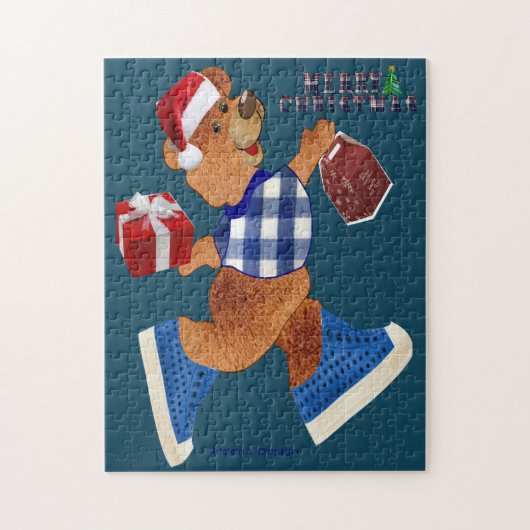 Kerst Teddy  Legpuzzel (Verticaal)