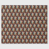 Kerst Teddybeer 2 Cadeaupapier (Vlak)