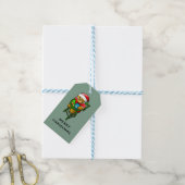 Kerst Teddybeer Cadeaulabel (Met Touw)