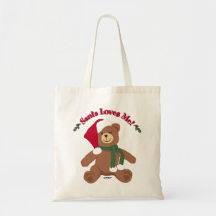 Kerst-teddybeer 'Santa houdt van mij!' Tote Bag