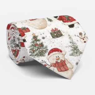 Kerst Teddybeer Santa Patroon (2) Stropdas
