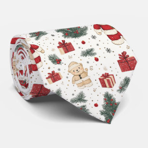 Kerst Teddybeer Sinterklaas Patroon (1) Stropdas