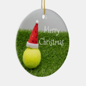 Kerst, tennisbal en kerstbal keramisch ornament (Rechts)