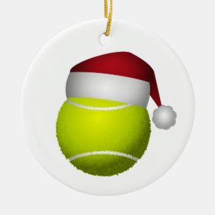 Kerst Tennisbal Keramisch Ornament