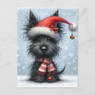 Kerst Terrier, Kerst Hond Feestdagenkaart