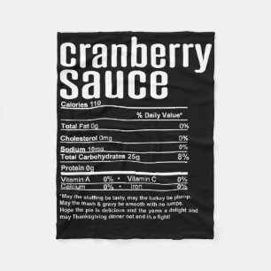 Kerst Thanksgiving Cranberry Saus Nutriënten Fleece Deken