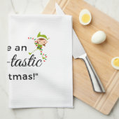 Kerst Theedoek - Elf Tastic 2 (Quarter Fold)