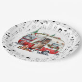 Kerst thema camping papieren bordje (Gekanteld)