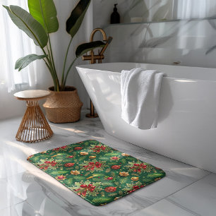 Kerst Thema Feestelijke Kleurrijke Patroon Badmat