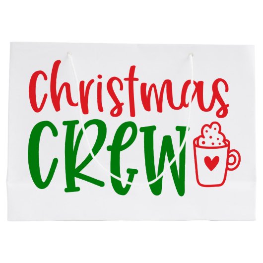 Kerst Thema: Kerst Crew Groot Cadeauzakje (Achterkant)