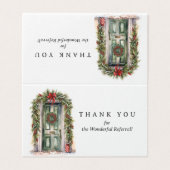 Kerst Thema Onroerend goed Referral Kaart (Buitenkant ongevouwen)