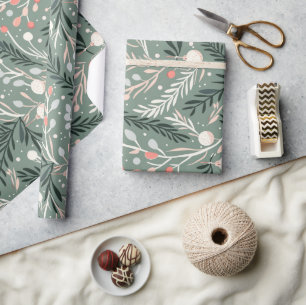 Kerst thema patroon vakantie symbolen cadeaupapier