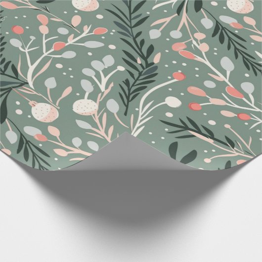 Kerst thema patroon vakantie symbolen cadeaupapier (Hoek)