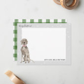 Kerst thuis voor Weimaraner honden Notitiekaartje (Voorkant / Achterkant in situ)