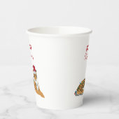 Kerst Tijger Grappig Dier met Santa Hat Papieren Bekers (Links)