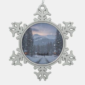 kerst tin sneeuwvlok ornament