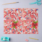 Kerst Tissue Papier, Sneeuwman, Candy Cane Tissuepapier (Craft)