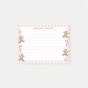 Kerst-to-do-lijst van ontbijtsnoepjes voor ontbijt post-it® notes