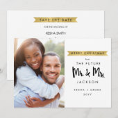 Kerst Toekomst Meneer en mevrouw Foto Save The Dat Save The Date (Voorkant / Achterkant)