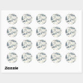 Kerst Toile Pattern Accessoires Ronde Sticker (Vel)