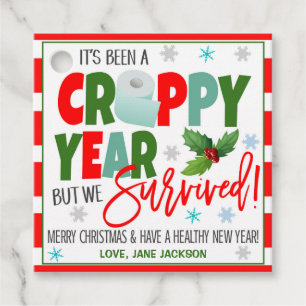 Kerst Toilet Papier Gift Label